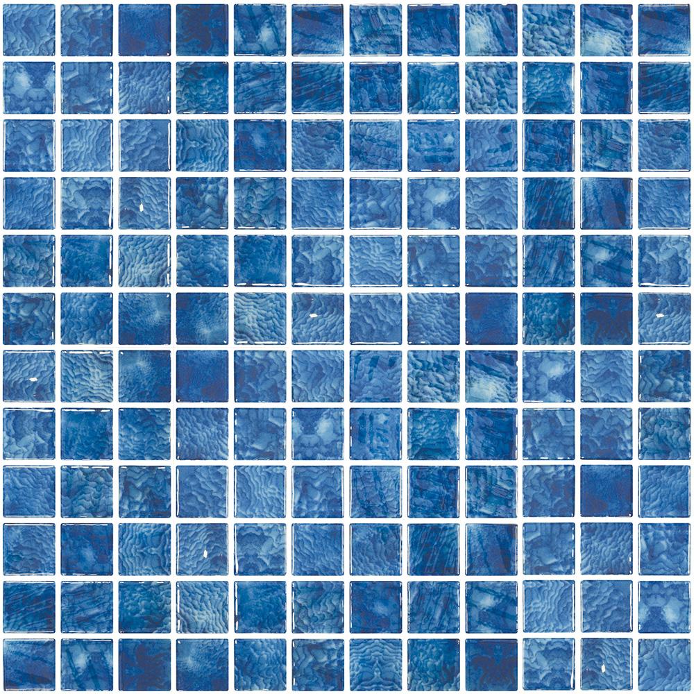 Tesoro Aquatica Vanguard 1 x 1 12.25" x 18.25" Glass Mosaic