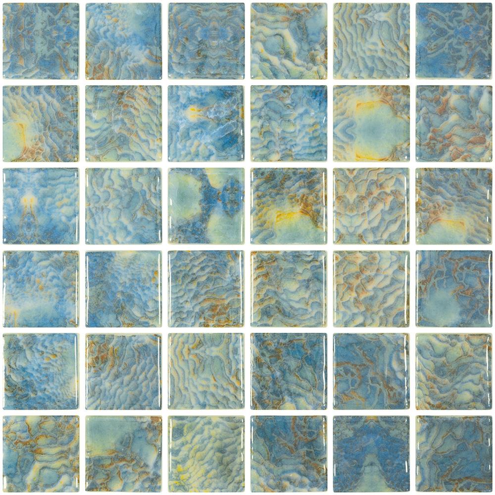 Tesoro Aquatica Vanguard 2 x 2 12.25" x 12.25" Glass Mosaic