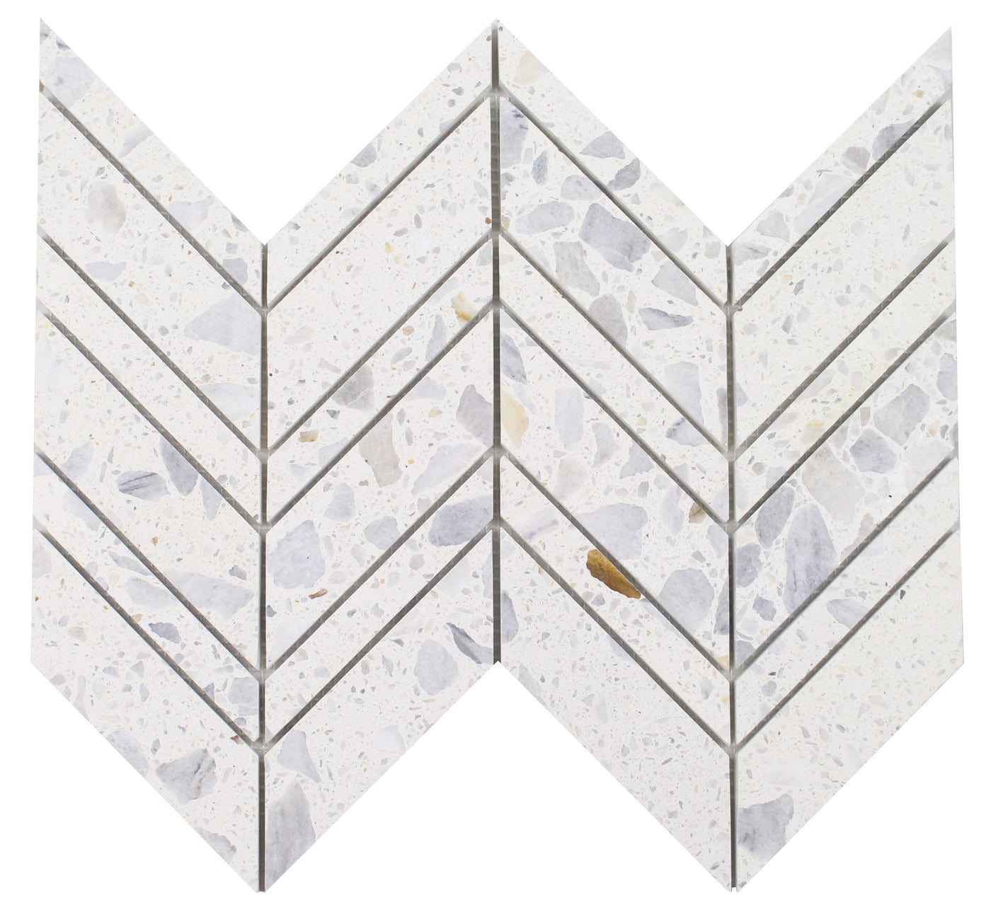 Tesoro Venice Chevron 8.25" x 12" Natural Stone Mosaic