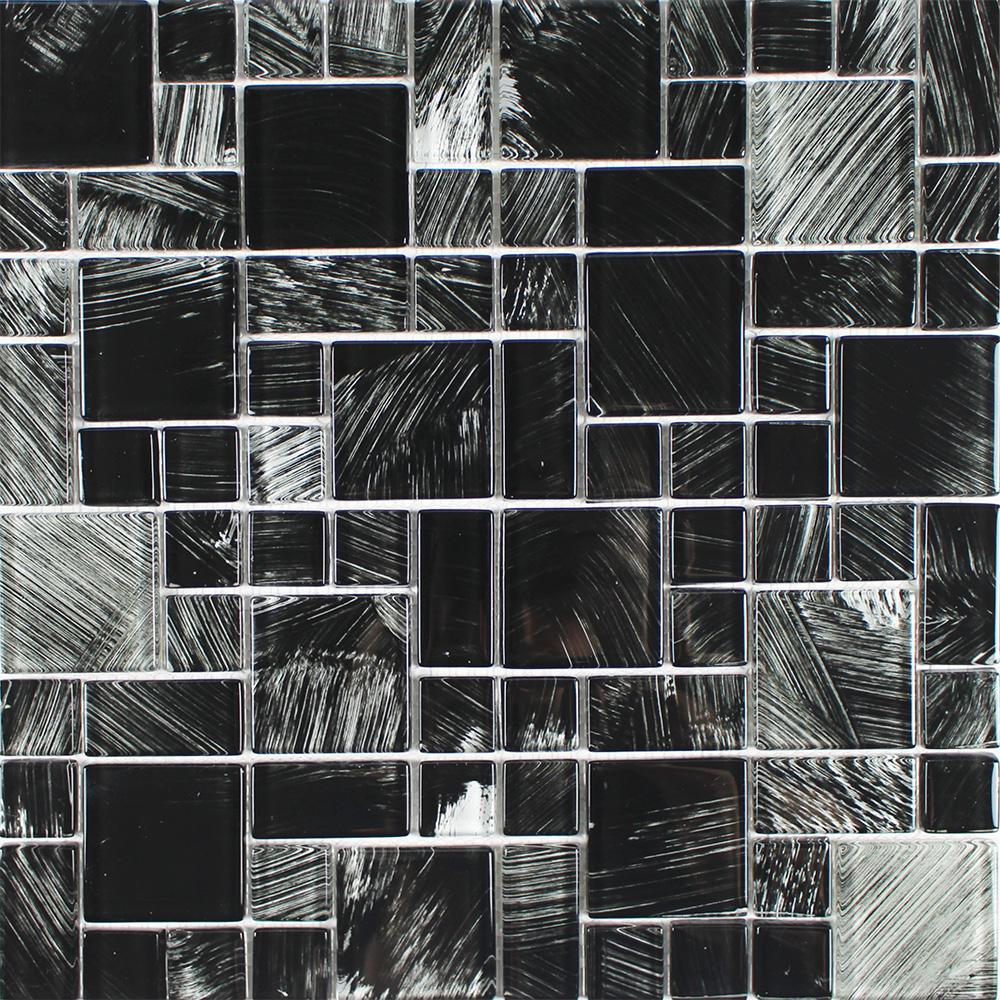 Tesoro Aquatica Watercolors Random 11.75" x 11.75" Glass Mosaic