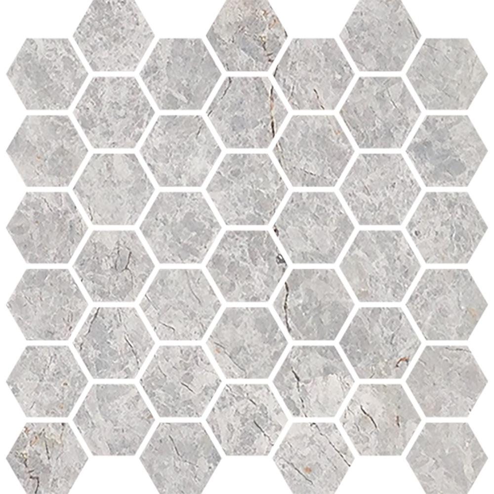 Tesoro Nuvoloso 2" Hexagon 11.75" x 11.88" Natural Stone Mosaic