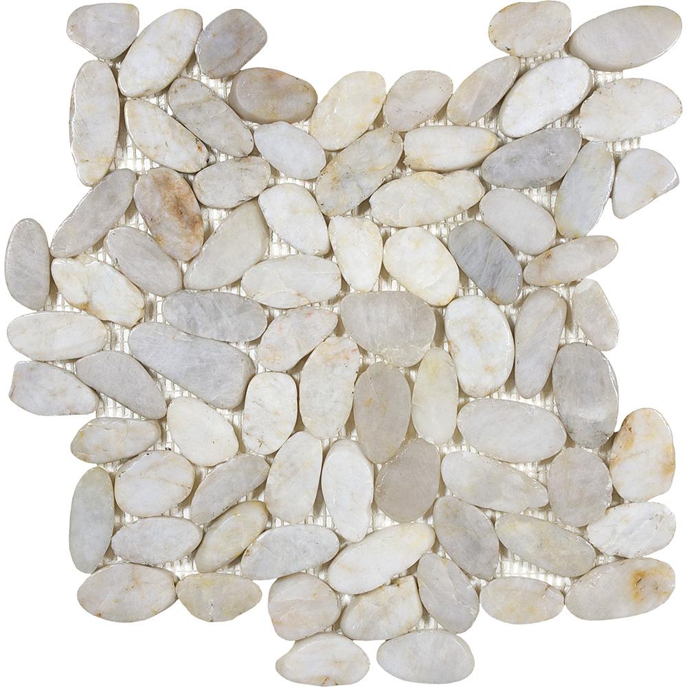 Tesoro Aquatica Ocean Stones Sliced 11.75" x 11.75" Natural Stone Mosaic