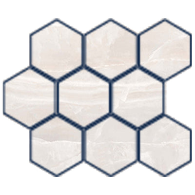 Wonder Porcelain Era 3" Hexagon 10.25" x 11.75" Porcelain Mosaic
