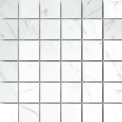 Tesoro Calacatta 2 x 2 12" x 12" Ceramic Mosaic