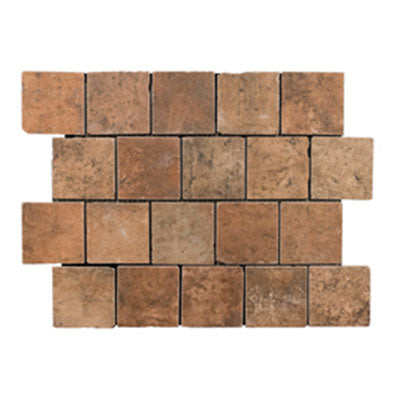 Tesoro Chicago Brick 3 x 3 12" x 16" Porcelain Mosaic