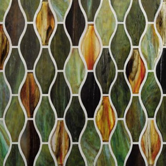 Hirsch Silhouette 12.5" x 13.5" Glass Mosaic
