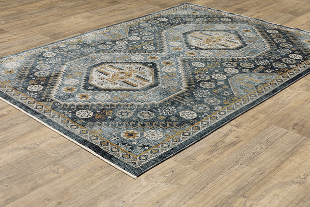 Oriental Weavers Aberdeen 7150B Blue, Gold