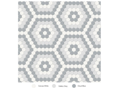 Anatolia Soho Hexagon Pattern Blend 8.31" x 14.45" Porcelain Mosaic