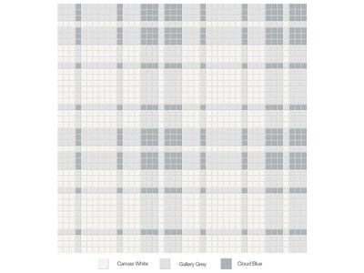 Anatolia Soho Plaid Pattern Blend 13.35" x 13.35" Porcelain Mosaic