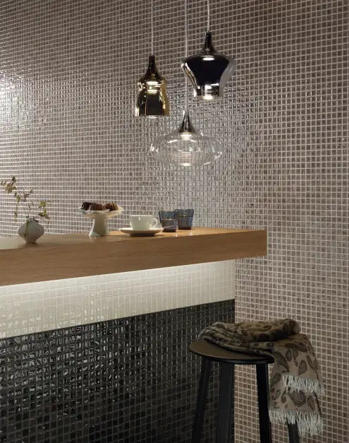 Agrob Buchtal Amano 1 x 1 11.7" x 11.7" Porcelain Mosaic Anthracite
