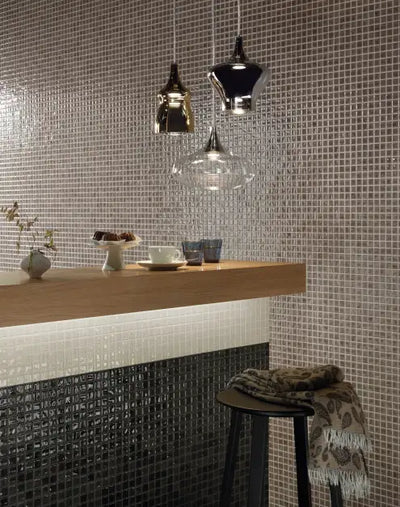 Agrob Buchtal Amano 1 x 1 11.7" x 11.7" Porcelain Mosaic Anthracite