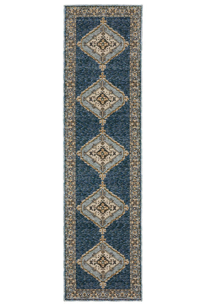 Oriental Weavers Andorra 2430A Blue, Gold