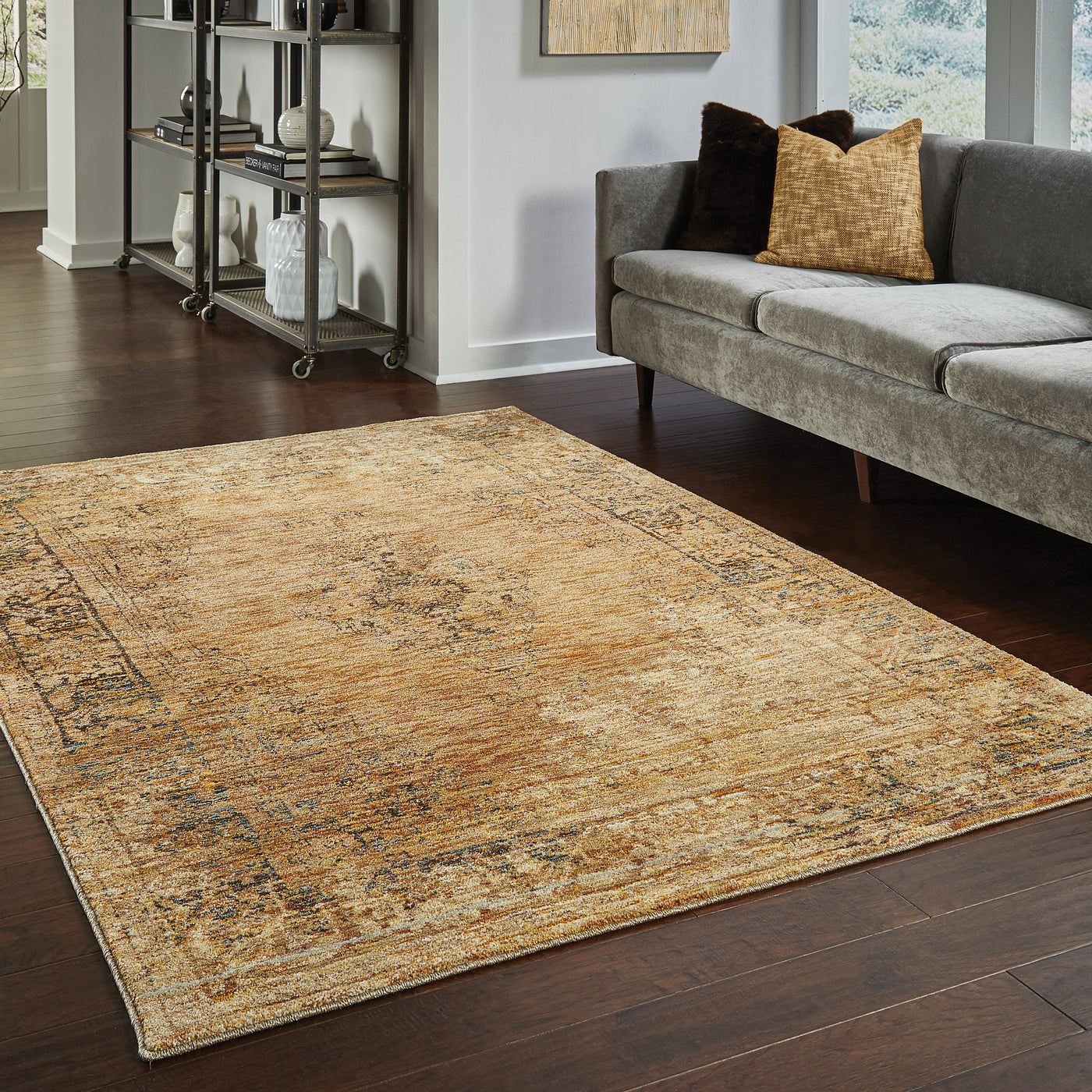 Oriental Weavers Andorra 6845D Gold, Brown 10' x 13'2"