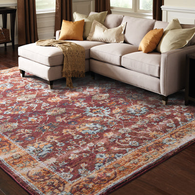 Oriental Weavers Andorra 7154A Red, Gold 10' x 13'2"