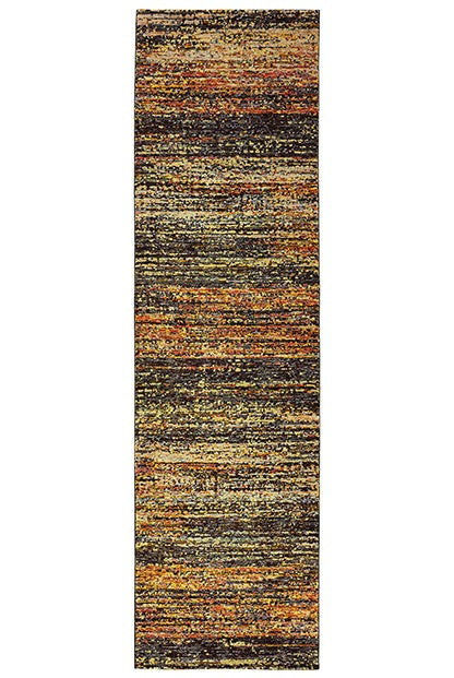 Oriental Weavers Atlas 8037C Gold, Charcoal