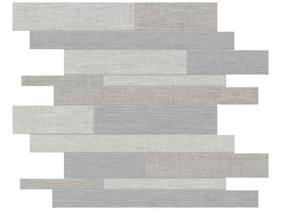 Anatolia Belgian Linen Random Strip 11.73" x 11.73" Porcelain Mosaic