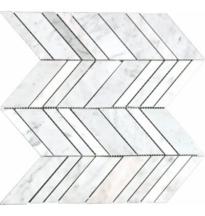 Aspire Stone Marble Arrow 12" x 12" Marble Mosaic