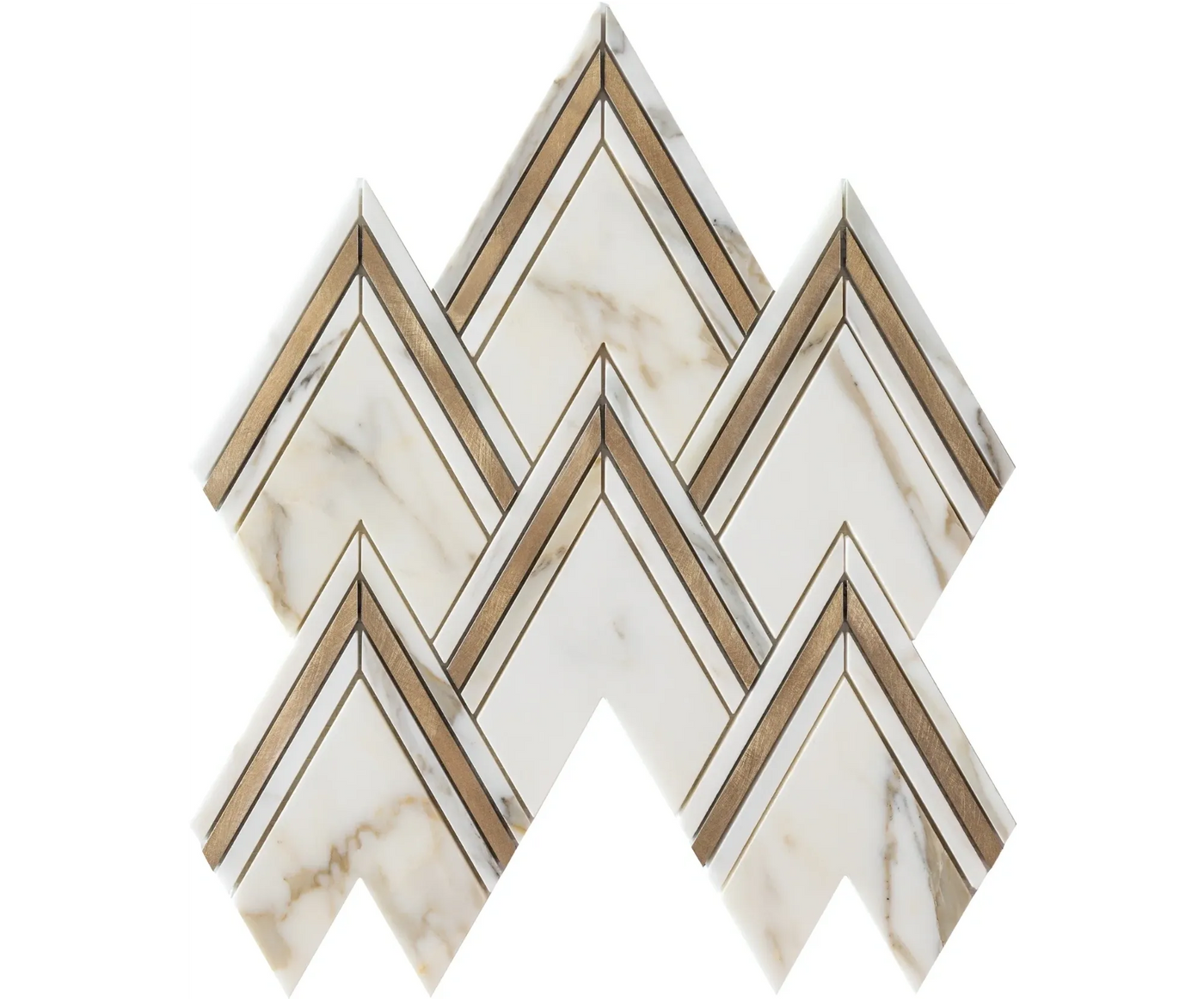Aspire Stone Uptown Highland Park 12" x 12" Marble Mosaic