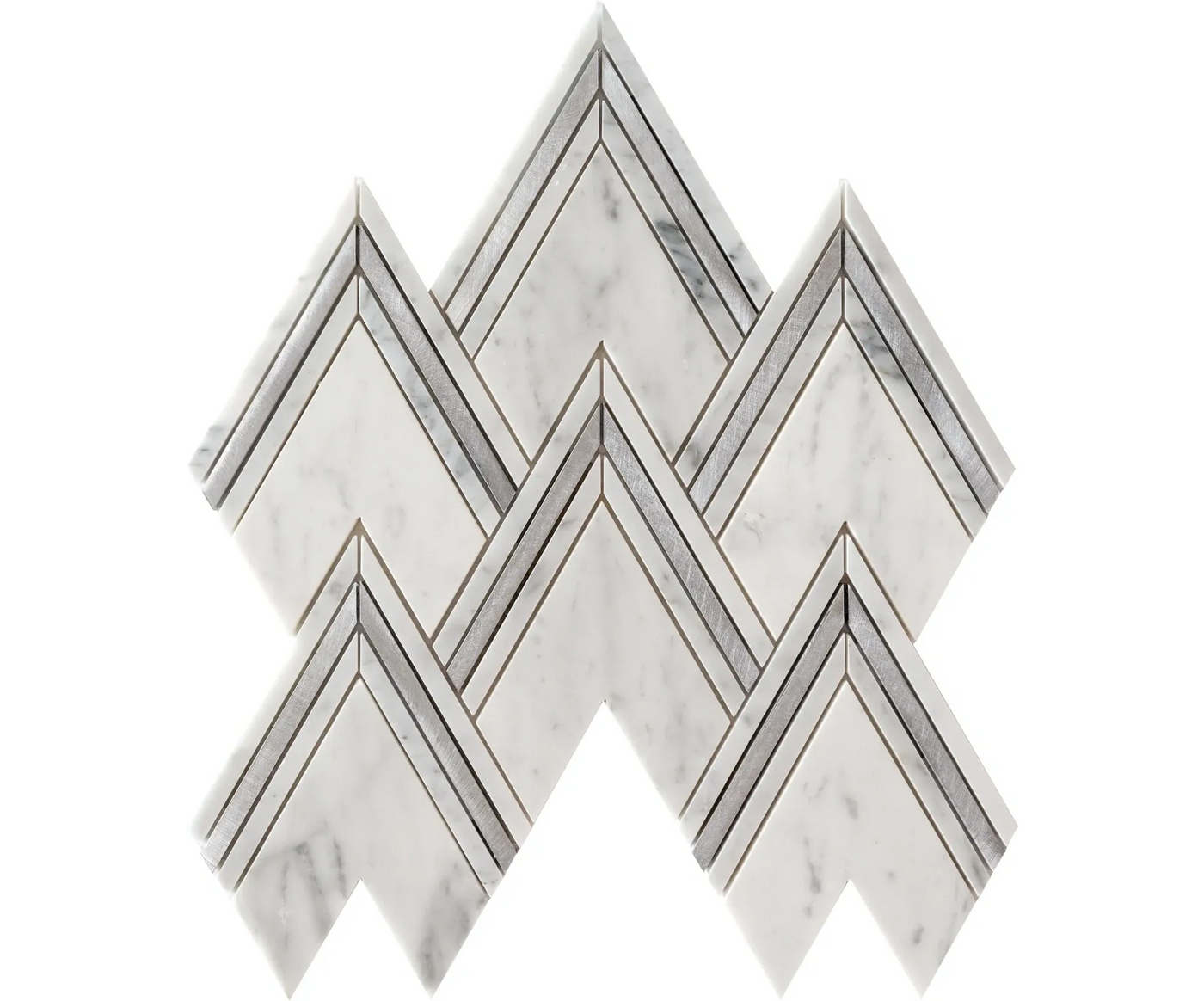 Aspire Stone Uptown Highland Park 12" x 12" Marble Mosaic