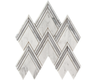 Aspire Stone Uptown Highland Park 12" x 12" Marble Mosaic