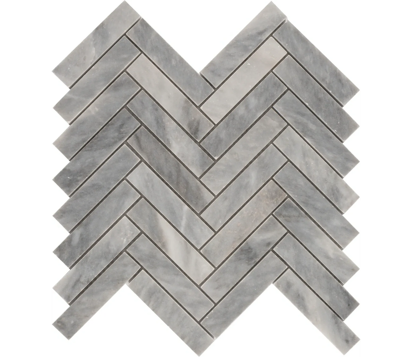 Aspire Stone Marble 1 x 4 Herringbone 12" x 12" Marble Mosaic