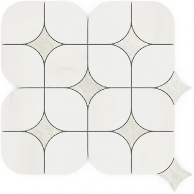 Aspire Stone Marble Royal 12" x 12" Marble Mosaic