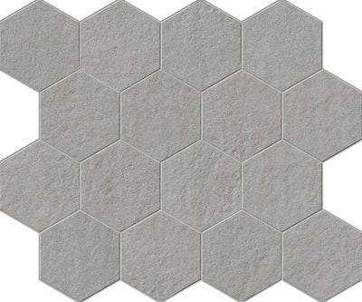 Landmark Ceramics Bluestone 3 x 3 Hex 10" x 12" Porcelain Mosaic