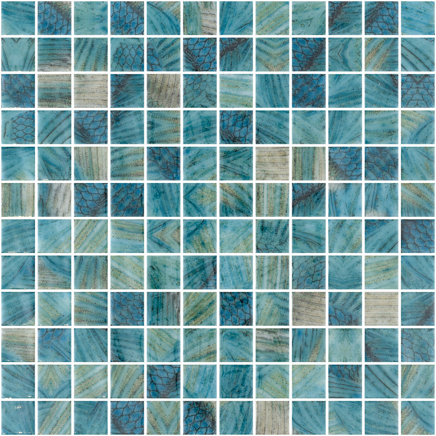 Emser Waterlace 1 x 1 12" x 12" Glass Mosaic