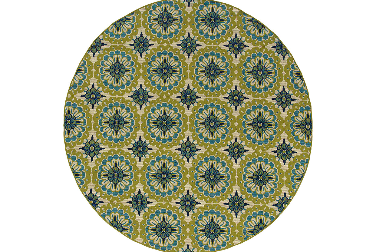 Oriental Weavers Caspian 8328W Green, Ivory