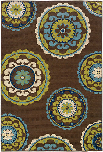 Oriental Weavers Caspian 859D6 Brown, Green