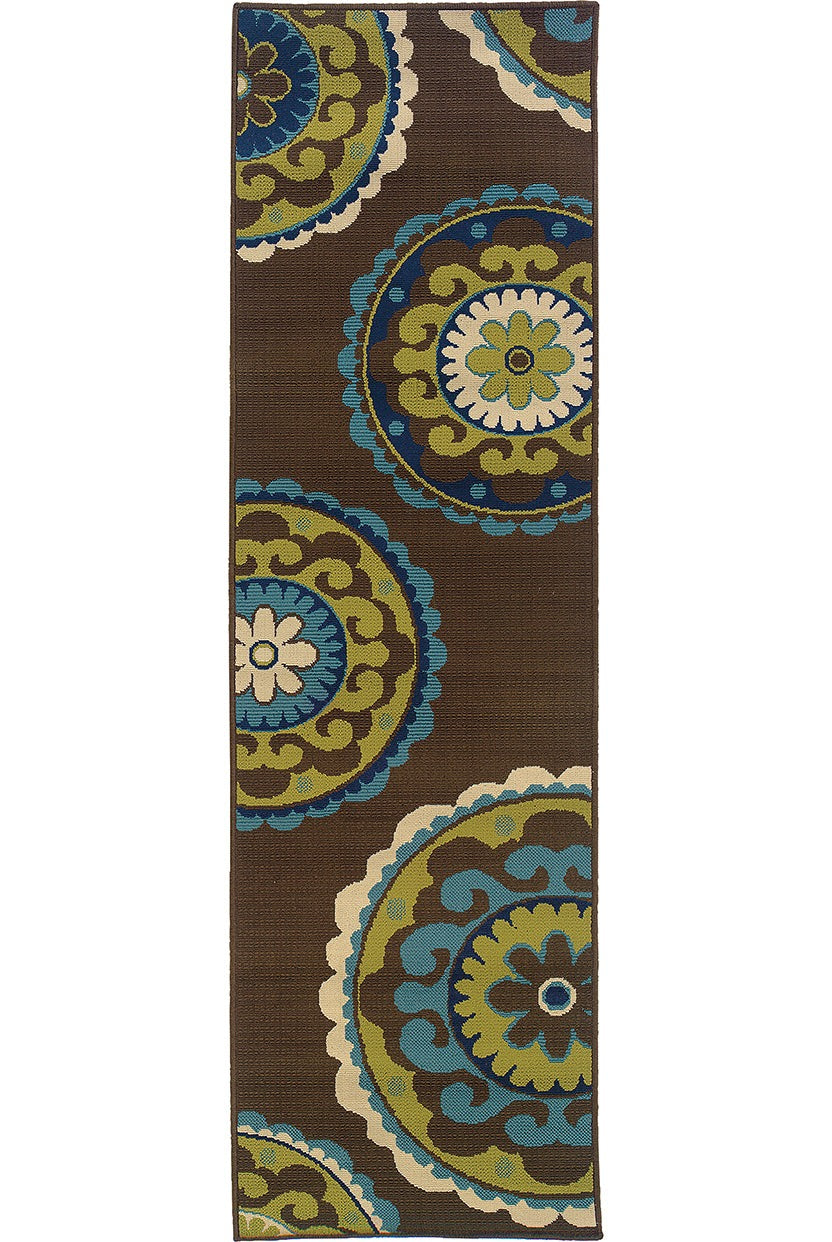 Oriental Weavers Caspian 859D6 Brown, Green