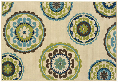 Oriental Weavers Caspian 859J6 Ivory, Green