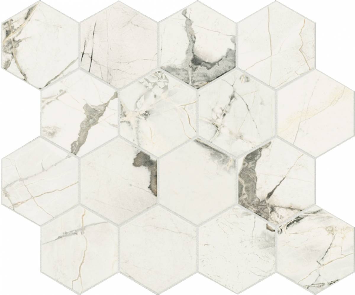 Landmark Ceramics Charme Evo 3 x 3 Hexagon 10" x 12" Porcelain Mosaic