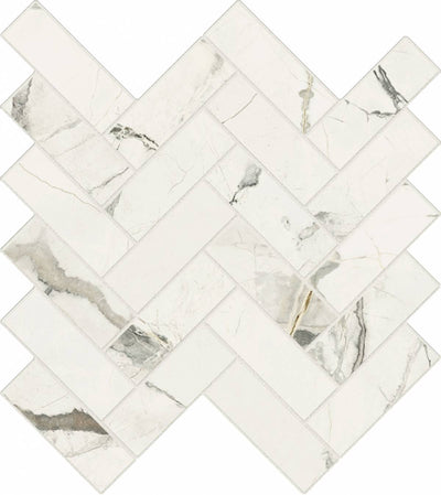 Landmark Ceramics Charme Evo Herringbone 11" x 12" Porcelain Mosaic