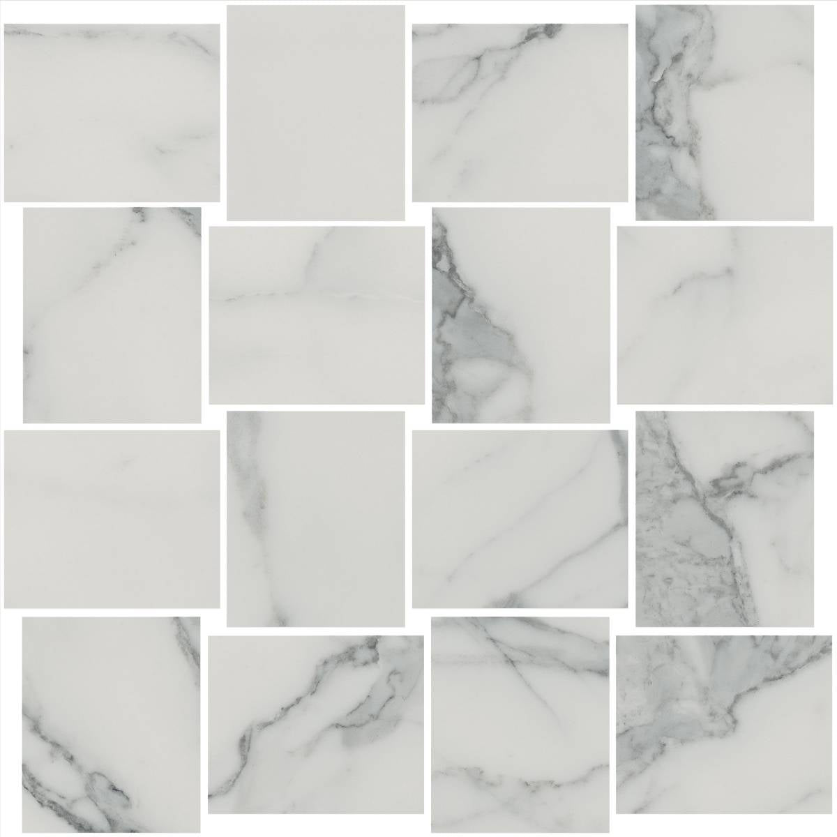 Landmark Ceramics Charme 3 x 3 12" x 12" Porcelain Mosaic