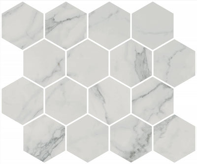 Landmark Ceramics Charme 3 x 3 Hex 10" x 12" Porcelain Mosaic