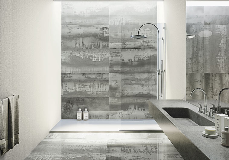 Steel 24" x 48" Porcelain Tile