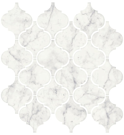 American Olean Mythique Marble 3 x 3 Arabesque 11" x 12" Ceramic Mosaic