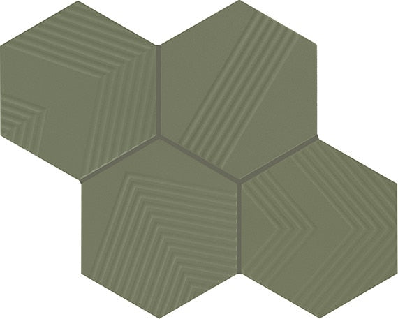 Marazzi Rhyme And Reason Ripple Hexagon 4" x 5" Ceramic Tile