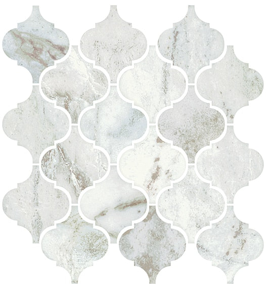 American Olean Mythique Marble 3 x 3 Arabesque 11" x 12" Ceramic Mosaic