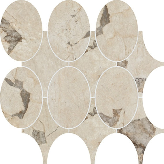 Marazzi Savoir Oval Dot 14" x 14" Porcelain Mosaic