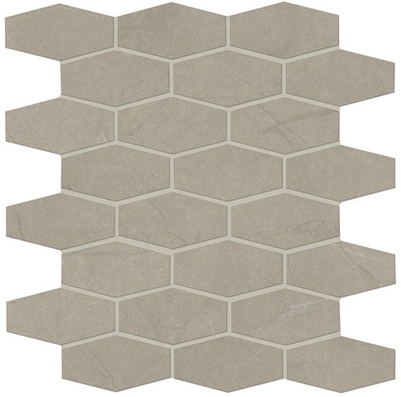 Marazzi Classentino Marble 2 x 3 Linear Hexagon 12" x 12" Porcelain Mosaic