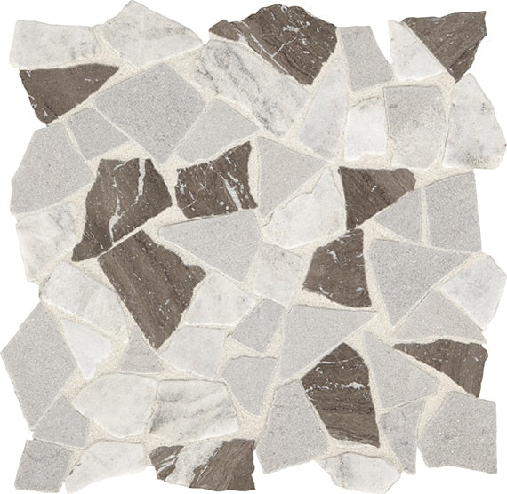 American Olean Presario Irregular Pebble 12" x 12" Marble Mosaic