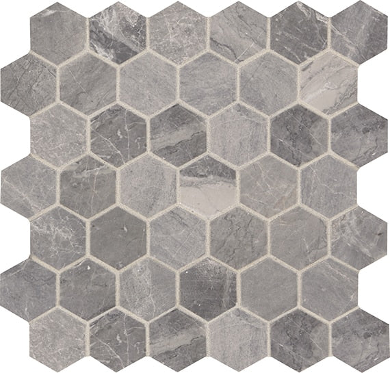 Marazzi Predella 2" Hexagon 12" x 12" Natural Stone Mosaic