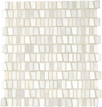 Marazzi Midpark Mosaics 1" Trapezoid 12" x 12" Stone & Glass Mosaic