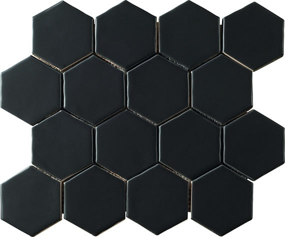 Marazzi Artistic Reflections 3 x 3 Hexagon 12" x 14" Ceramic Mosaic