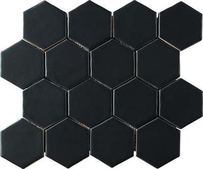 Marazzi Artistic Reflections 3 x 3 Hexagon 12" x 14" Ceramic Mosaic