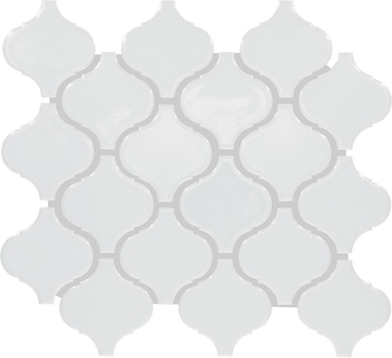 Daltile Color Wheel Retro 3 x 3 Arabesque 11" x 12" Ceramic Mosaic