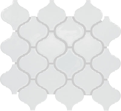 Daltile Color Wheel Retro 3 x 3 Arabesque 11" x 12" Ceramic Mosaic