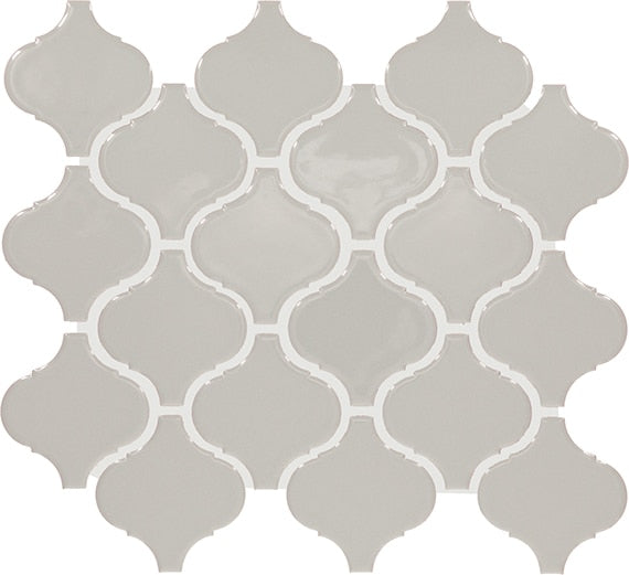 Daltile Color Wheel Retro 3 x 3 Arabesque 11" x 12" Ceramic Mosaic